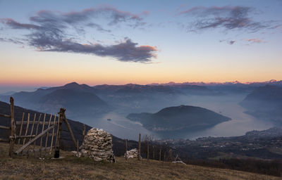 View of landscape against cloudy sky