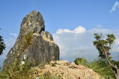 Rock formations against sky