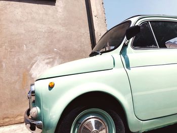 View of car parked in city