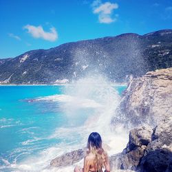 Woman near the sea