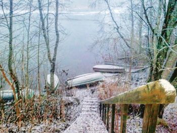 Scenic view of lake during winter