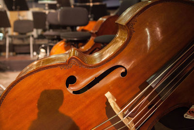 Close-up of cello