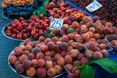 Full frame shot of fruits for sale at market stall