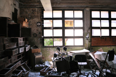 Interior of abandoned building