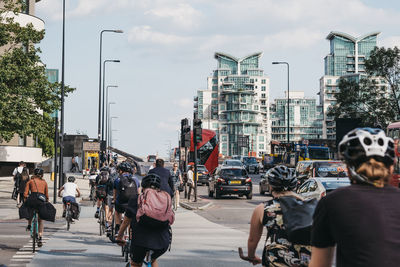 People on city street