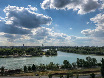 Scenic view of river against sky