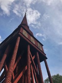 Low angle view of traditional building against sky