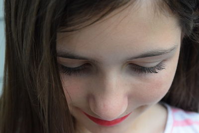 Close-up portrait of young woman