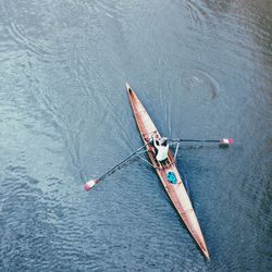 View of boats in water