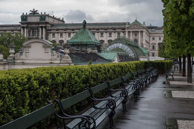 View of historic building against cloudy sky