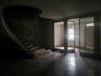 Interior of abandoned building