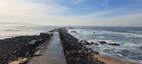 Scenic view of sea against sky