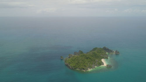 High angle view of sea against sky