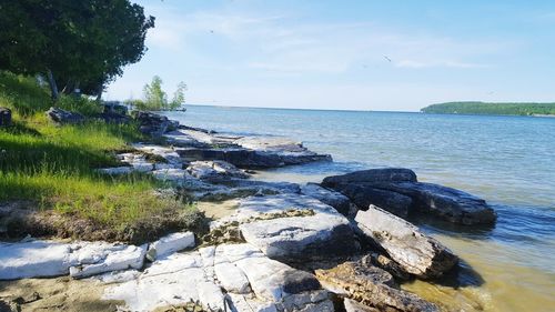 Scenic view of sea against sky