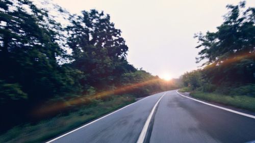 Road passing through landscape