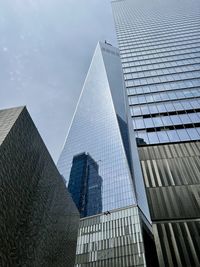 Low angle view of modern building against sky