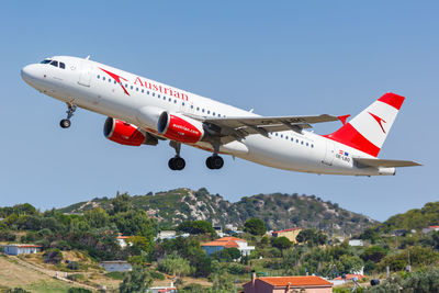 Airplane flying in sky