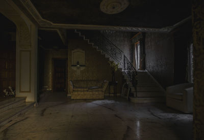 Interior of abandoned house