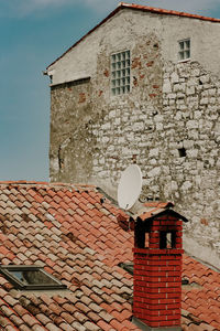 Brick wall of building