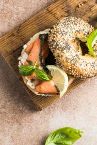 Close-up of food on table