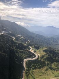 High angle view of landscape against sky