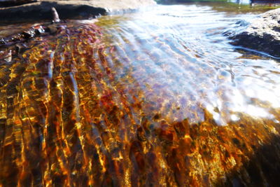 Close-up of water flowing in sea