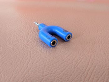 Close-up of blue toy