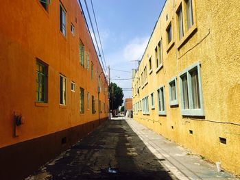 Narrow alley in city