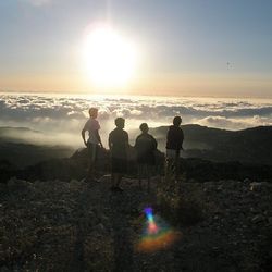 Scenic view of landscape at sunset