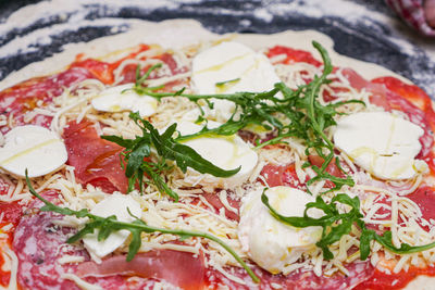 Close-up of breakfast served in plate