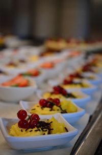 Close-up of dessert on table