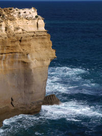 Rock formation in sea