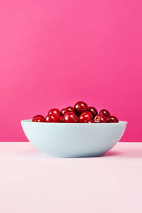 Close-up of fruits served on table