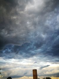 Low angle view of storm clouds in sky