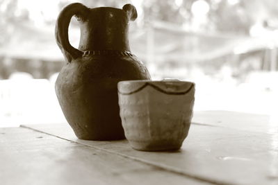 Close-up of object on table