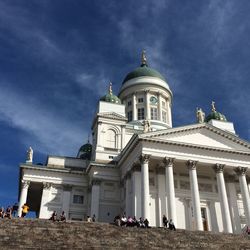 Low angle view of church against sky