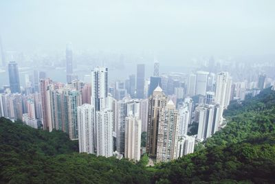 High angle shot of cityscape