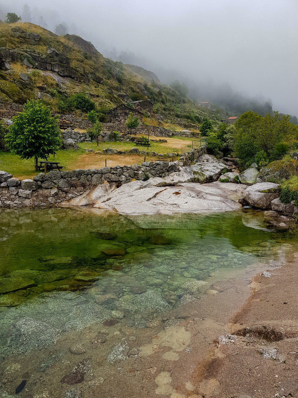 SCENIC VIEW OF LAKE AGAINST MOUNTAIN