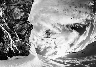 Scenic view of snowcapped mountains