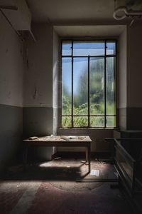 Interior of abandoned building