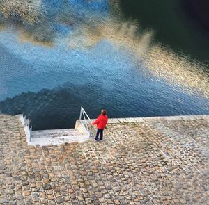 Full length of woman in water