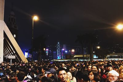 Crowd at night