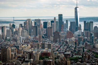 Aerial view of buildings in city