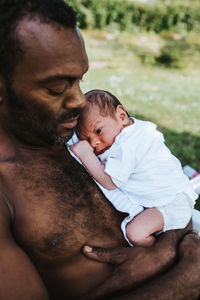 Father with daughter baby