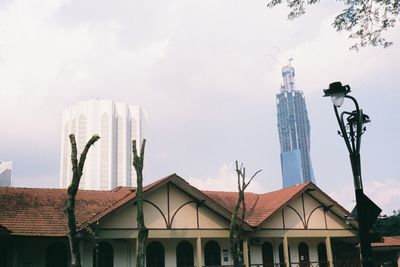 Low angle view of buildings in city