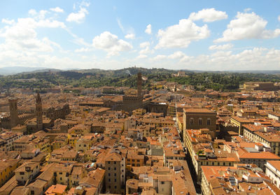 High angle view of cityscape