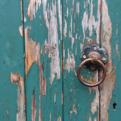 Close-up of old door knocker