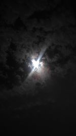 Low angle view of moon in sky