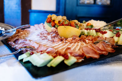 Close-up of food in plate