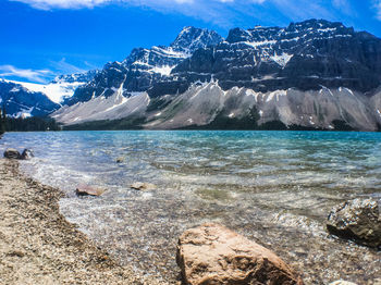Scenic view of lake during winter
